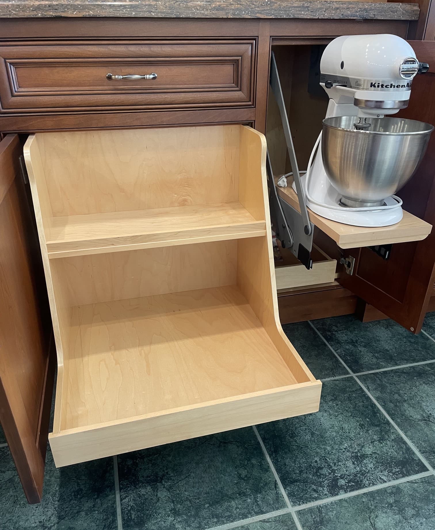 Cabinet accessories, pull-outs, mixer shelves, and more